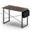 Costway 12950874 Modern Computer Desk Study Writing Table Home Office with Storage Bag Coffee-M