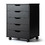 Costway 04719356 5 Drawer Mobile Lateral Filing Storage Home Office Floor Cabinet with Wheels-Black