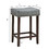 Costway 87413602 2 Pieces Nailhead Saddle Bar Stools with Fabric Seat and Wood Legs-Gray