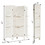 Costway 65702831 4 Panel Folding Room Divider Screen with 3 Display Shelves-White