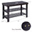 Costway 41309785 3 Tier Bamboo Bench Storage Shoe Shelf-Black