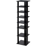 Costway 18234509 7-Tier Shoe Rack Practical Free Standing Shelves Storage Shelves-Black