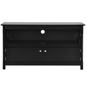 Costway 37064581 44 Inch Wooden Storage Cabinet TV Stand-Black