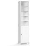 Costway 97638140 72 Inches Free Standing Tall Floor Bathroom Storage Cabinet-White