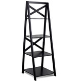 Costway 31076458 4-Tier Leaning Free Standing Ladder Shelf Bookcase