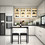 Costway 89643271 3 Piece Counter Height Dining Set Faux Marble Table