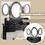 Costway 36450187 7 Drawer Tri-Folding Mirror Dressing Vanity Makeup Set-Black