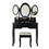 Costway 36450187 7 Drawer Tri-Folding Mirror Dressing Vanity Makeup Set-Black