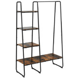 Costway 84019367 Clothes Rack Free Standing Storage Tower with Hanging Bar-Black