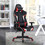 Costway 27319568 Reclining Swivel Massage Gaming Chair with Lumbar Support-Red