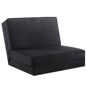 Costway 54916830 Convertible Lounger Folding Sofa Sleeper Bed-Black