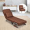 Costway 40589761 Folding 5 Position Convertible Sleeper Bed Armchair Lounge Couch with Pillow-Coffee