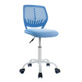 Costway 80971346 Adjustable Office Task Desk Armless Chair-Blue