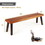 Costway 95364780 Set of 2 Patio Acacia Wood Dining Benches