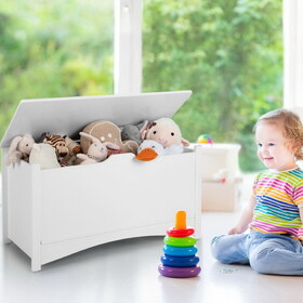 Costway 34659172 Kid's Toy Box with Flip-Top Lid and Cut-Out Pulls