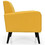 Costway 78314260 Modern Upholstered Comfy Accent Chair Single Sofa with Rubber Wood Legs-Yellow