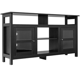Costway 53926071 58 Inch TV Stand Entertainment Console Center with 2 Cabinets-Black