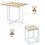 Costway 41605382 5 Pieces Metal Frame Dining Set with Compact Dining Table and 4 Stools -Natural