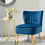 Costway 86197302 Armless Accent Chair Tufted Velvet Leisure Chair-Blue