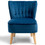 Costway 86197302 Armless Accent Chair Tufted Velvet Leisure Chair-Blue