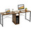 Costway 03162548 79 Inches Multifunctional Office Desk for 2 Person with Storage-Brown