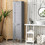 Costway 34728165 Freestanding Bathroom Storage Cabinet for Kitchen and Living Room-Gray