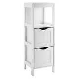 Costway 92754380 Freestanding Storage Cabinet with 2 Removable Drawers for Bathroom-White