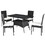 Costway 87613924 5 Pieces Outdoor Patio Rattan Dining Set with Glass Top with Cushions