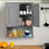 Costway 65327018 Wall Mount Bathroom Storage Cabinet -Gray