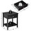 Costway 05712469 Wooden Storage Shelf with Drawer for Bedroom and Living Room-Black