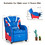 Costway 69458071 Kids Leather Recliner Chair with Side Pockets-Blue