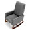Costway 62048953 Rocking High Back Upholstered Lounge Armchair with Side Pocket-Gray