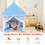Costway 17803924 Kids Play Tent Large Playhouse Children Play Castle Fairy Tent Gift with Mat-Blue