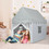 Costway 13785249 Kids Large Play Castle Fairy Tent with Mat-Gray
