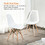 Costway 69247850 2 Pcs Modern Plastic Hollow Chair Set with Wood Leg-White
