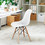 Costway 69247850 2 Pcs Modern Plastic Hollow Chair Set with Wood Leg-White