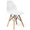 Costway 69247850 2 Pcs Modern Plastic Hollow Chair Set with Wood Leg-White