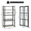 Costway 06572481 4-Tier Folding Bookshelf No-Assembly Industrial Bookcase Display Shelves
