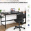 Costway 40325961 59 Inch Home Office Computer Desk with Removable Storage Shelves-Black