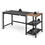 Costway 40325961 59 Inch Home Office Computer Desk with Removable Storage Shelves-Black