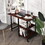 Costway 90387162 Rolling Folding Computer Desk with Storage Shelves