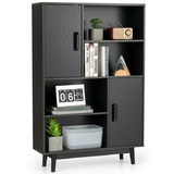 Costway 58607219 Sideboard Storage Cabinet with Door Shelf-Black