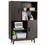Costway 58607219 Sideboard Storage Cabinet with Door Shelf-Espresso