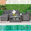 Costway 16798240 4 Pieces Patio Rattan Furniture Set with Cushion and Table Shelf-Gray
