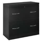 Costway 49528637 2-Drawer File Cabinet with Lock Hinging Bar Letter and Legal Size-Black