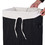 Costway 07658312 Rectangle Bamboo Hamper Laundry Basket Washing Cloth Bin Storage Bag Lid 3 color-Black