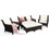 Costway 89175624 5 Pieces Patio Rattan Sofa Set with Cushion and Ottoman-Off White