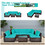 Costway 73265849 6 Pieces Patio Rattan Furniture Set with Cushions and Glass Coffee Table-Turquoise