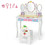 Costway 53982470 Kids Vanity Princess Makeup Dressing Table Chair Set with Tri-fold Mirror-White