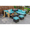 Costway 60532897 8 Pieces Patio Rattan Storage Table Furniture Set-Turquoise